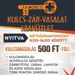 Lukács Kulcs, Zár és Vasalat Szaküzlet
