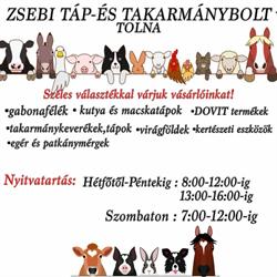 ZSEBI TÁP-TAKARMÁNY BOLT