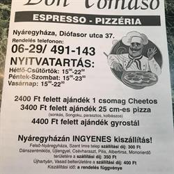 Don Tomasso Pizzeria Nyáregyháza