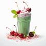 Cseresznyés mentás zöld alga shake