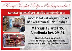 Termelői Bolt Kecskemét Dóka Zsolt nevével fémjelezve