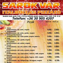 Pizza Nagyatád Sarokvár Italbolt és Pizzázó