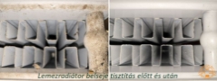Radiátortisztítás előtt-után