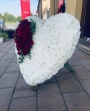 Mesés fehér szív koszorúnk