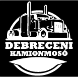 debreceni kamionmosó logó fekete alapon 150x150