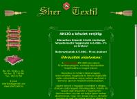Sher Textil Kft. honlapja