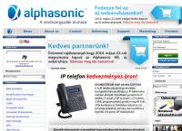Alphasonic Kereskedelmi És Szolgáltató Kft. honlapja