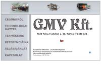 GMV Gyártó-Szolgáltató és Forgalmazó Kft. honlapja