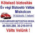 Kötelező biztosítás 2015! Év közbeni kötelező biztosító váltás Miskolcon.