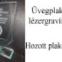 Üvegplakett gravírozás