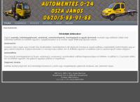 Osza Autómentés honlapja