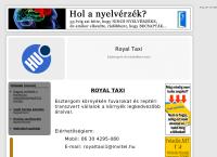 Royal Taxi honlapja