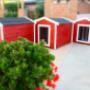 Wooden doghouses