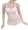 1XL-3XL Fehér csipke Alkalmi Top