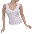 M-2XL Fehér fűzős Szexis Top