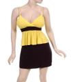 1XL-2XL Sárga-fekete Szexis Tunika