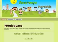 Gesztenye Gyerekház honlapja