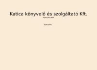 Katica Könyvelő és Szolgáltató Kft.
