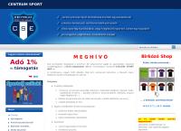 Centrum Sport Egyesület honlapja