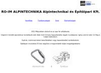 Ro-im Alpintechnika Kft. honlapja