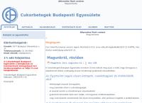 Cukorbetegek Budapesti Egyesülete honlapja