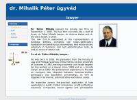 Dr. Mihalik Péter Ügyvédi Iroda honlapja