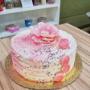 Virágos torta