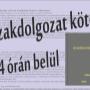 Szakdolgozat nyomtatás-kötés