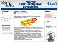 Magyar Fizikushallgatók Egyesülete honlapja