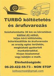 Turbó Költöztetés és Fuvarozás